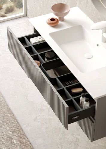 Тумба с раковиной Orka Moonlight 5001502 90х50 подвесная цвет бежевый - фото 5