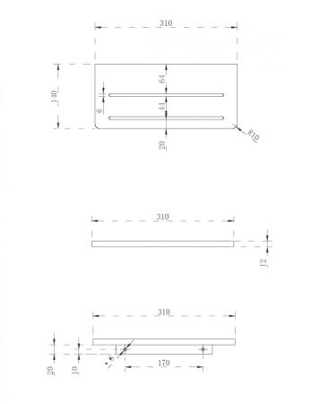 Полка в ванную комнату ABBER Stein AS1653