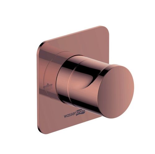 Переключатель на 2 выхода Wasserkraft Asphe 7700 A287 встраиваемый в стену розовое золото - фото 2