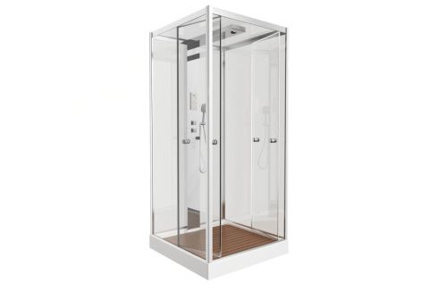 Душевая кабина AvaCan Z111STEAM 100х100 квадратная с крышей ориентация универсальная - фото 4