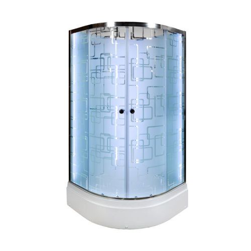 Душевая кабина AvaCan EM2790NLED+GM 90х90 четверть круга без крыши ориентация универсальная - фото 2