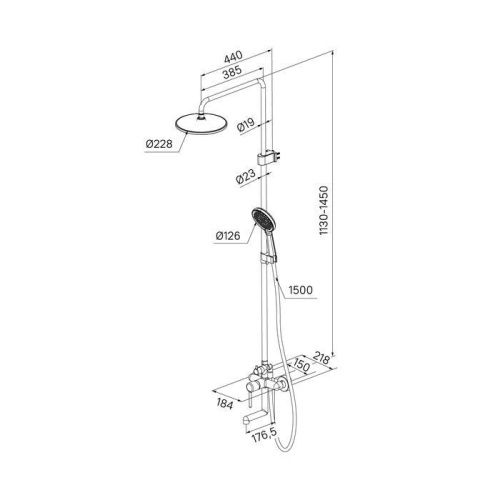 Душевая стойка Iddis Aiger AIGBC3Fi06 настенная цвет хром - фото 2
