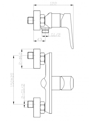 Смеситель для ванны WeltWasser 10000001997 настенный хром - фото 2