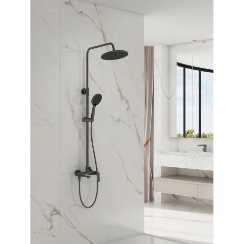 Душевая стойка Splenka S41.24.09 настенная цвет серый - фото 4