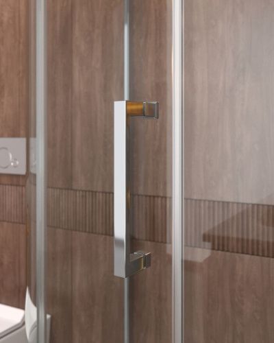 Душевой уголок Cezares MOLVENO MOLVENO-RH-1-120/90-C-Cr-IV 120х90 стекло прозрачное профиль хром без поддона - фото 2