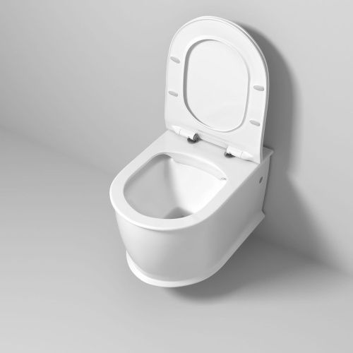 Унитаз подвесной Grossman Retro GR-4482S белый с сиденьем микролифт безободковый каскадный смыв - фото 4