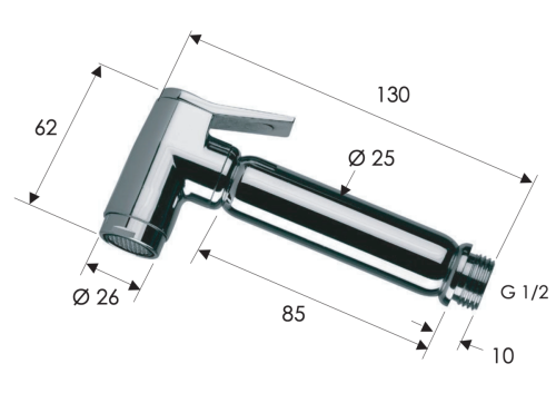 Лейка для гигенического душа Remer 332OLAX хром - фото 2