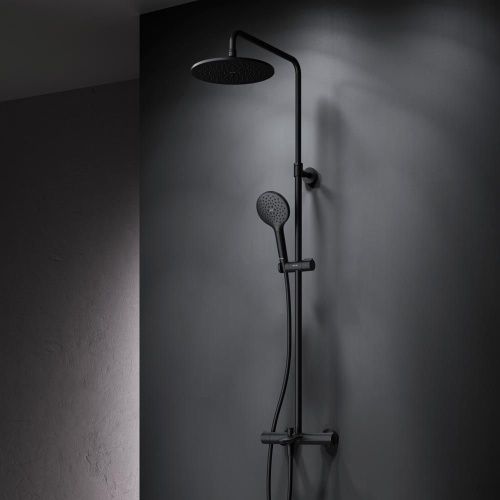 Душевая стойка Am.Pm Like F0780522 настенная цвет черный с термостатом