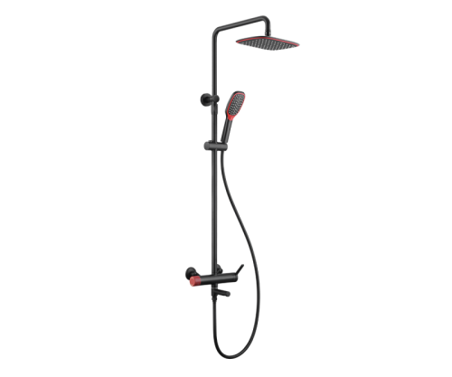 Душевая стойка Bronze de Luxe 2039RH настенная цвет черный - фото 2