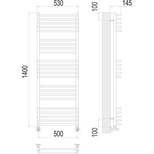 Полотенцесушитель водяной Terminus 4670078530868 55х140 хром - фото 3