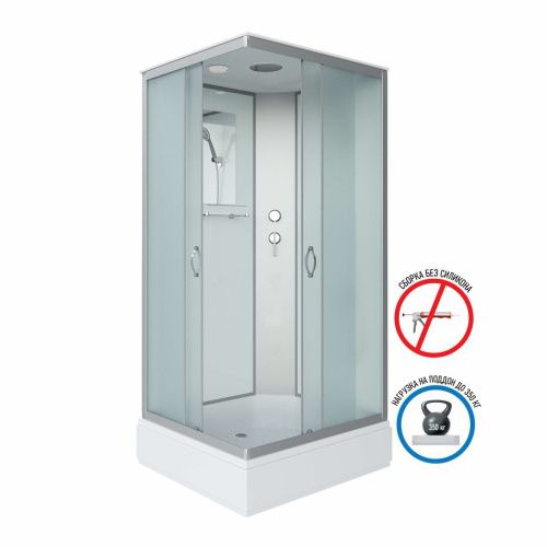 Душевая кабина Niagara Classic 330844Q 100х80 прямоугольная с крышей ориентация универсальная - фото 2