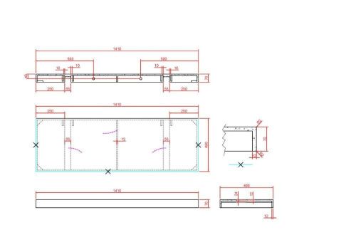Столешница Armadi Art Flat 869-140-NM 140х50 накладная цвет черный - фото 2
