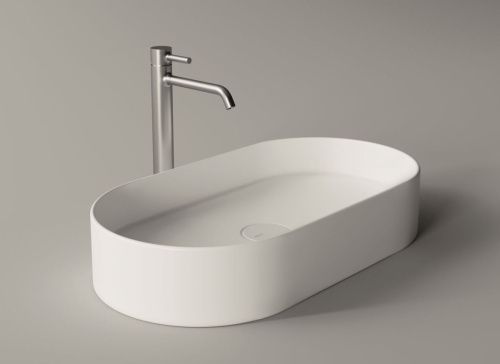 Раковина керамическая Alice Hide 31120101 70х40 накладная цвет белый без отверстий под смеситель - фото 3