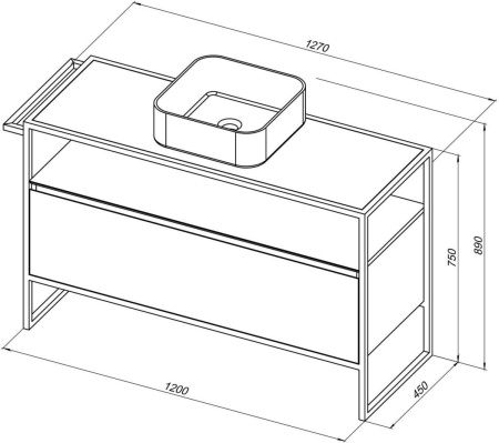 Тумба под раковину Allen Brau Priority 1.31004.PWM 120х50 напольная цвет зеленый
