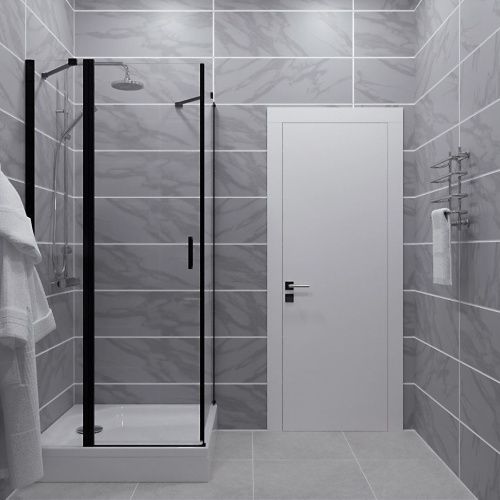 Душевой уголок Тритон Йота Щ0000054037 90х90 стекло прозрачное профиль черный с поддоном - фото 4