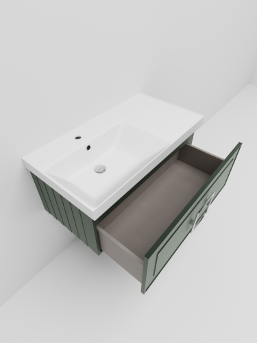 Тумба с раковиной La Fenice CUBO NFNC-01-CUB-G-90-1-90L 90х50 подвесная цвет серый - фото 5