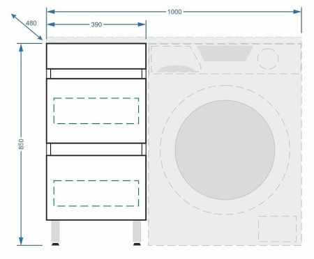 Тумба под раковину Stella Polar Мадлен SP-00000474 40х50 напольная цвет белый