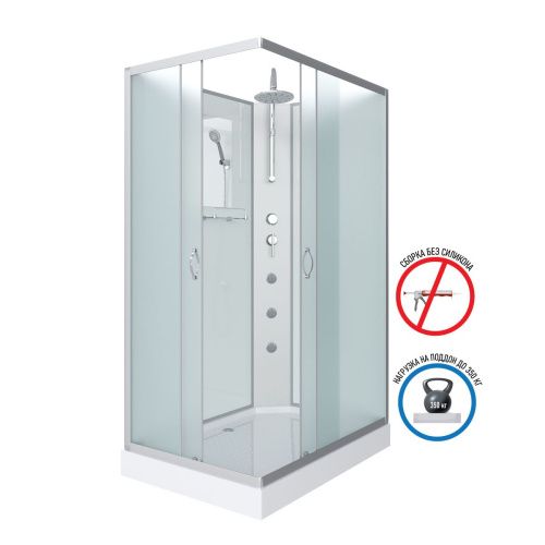 Душевая кабина Niagara Classic 432853QBKTG 120х80 прямоугольная без крыши ориентация универсальная - фото 2