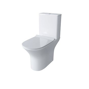 Унитаз напольный с бачком Grossman Classic GR-4465S белый с сиденьем микролифт безободковый каскадный смыв