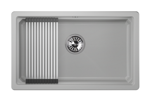 Кухонная мойка Granula Kitchen Space 7303U, АРКТИК 75х45 цвет белый поверхность матовая - фото 2