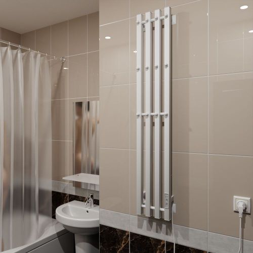 Полотенцесушитель электрический Altasan АргоЛюксПроф АргоЛюксПроф12021БМ 20х120 белый - фото 2