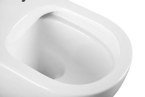 Унитаз подвесной CHARUS TORRE BIANCA EWC700-121W белый с сиденьем микролифт безободковый каскадный смыв - фото 3