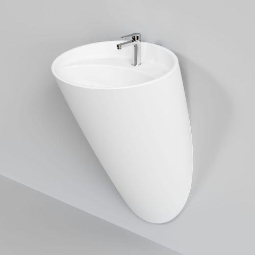 Раковина из сантехнического фарфора Ambassador Queen 116T20102 50х50 подвесная цвет белый 1 отверстие под смеситель - фото 5