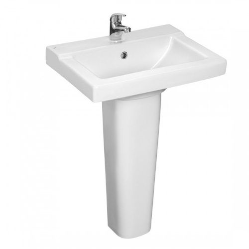 Раковина из сантехнического фарфора Santeri Орион 131108S0011B0 60х40 подвесная цвет белый 1 отверстие под смеситель - фото 3