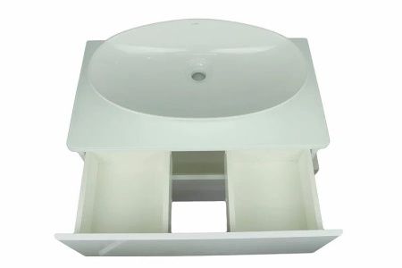 Тумба под раковину Orange Otto Ot-75TuGLASS 80х40 подвесная цвет белый