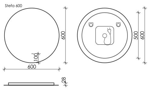 Зеркало с подсветкой Sancos Sfera SF600 60х60 подвесное - фото 4