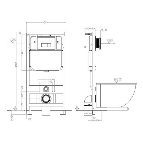 Инсталляция для унитаза Tokito TATSUMAKI TOK-TATSUMAKI-50 - фото 2