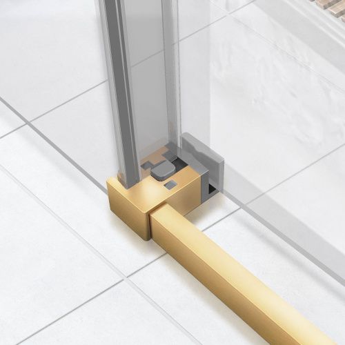 Душевой уголок Vincea Slim Soft VSR-1SS9013CLG 130х90 стекло прозрачное профиль золото без поддона - фото 3