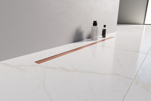 Душевой лоток New Trendy COPPER BRUSHED OL-0099 90х10 медь - фото 2