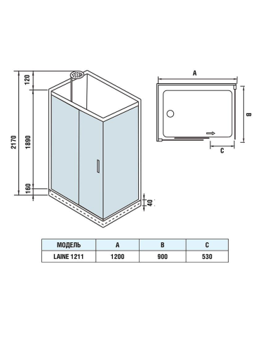 Душевая кабина WeltWasser WW500 10000003274 90х120 прямоугольная без крыши ориентация универсальная - фото 2