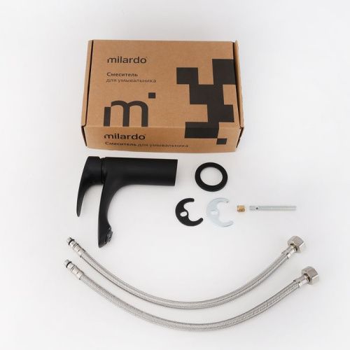 Смеситель Milardo Rora RORBL00M01 на раковину черный - фото 2