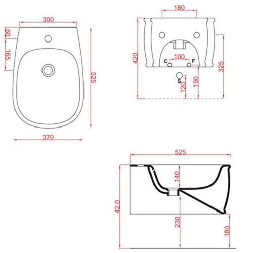 Биде подвесное Artceram AZULEY AZB001 03 00 nero*1 цвет черный - фото 2
