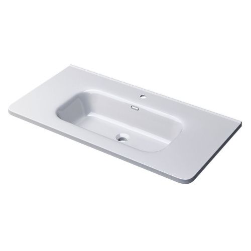 Раковина керамическая Uperwood Monica RMonica90wg 90х50 полувстраиваемая цвет белый - фото 5