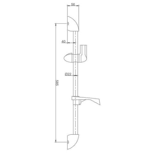 Душевая штанга D-Lin D63502 цвет хром - фото 2