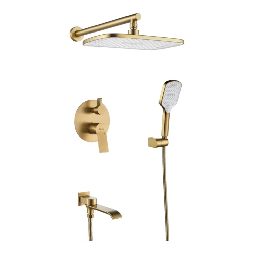 Душевая система Shevanik S4135G встраиваемая в стену цвет золото - фото 2