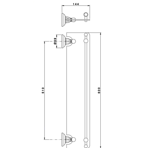 Полотенцедержатель Nicolazzi Accessori Classica 1480CR - фото 2