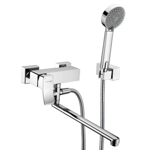 Смеситель для ванны и душа Wasserkraft Aller 1060 1062L настенный хром - фото 3