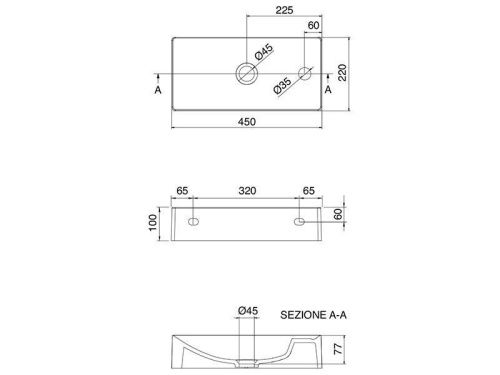 Раковина из сантехнического фаянса Scarabeo Soft-Hung-Cube 1501 50х20 накладная цвет белый - фото 2