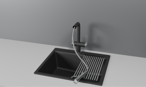 Смеситель для кухни Granula 8170, ЧЕРНЫЙ на мойку черный - фото 2