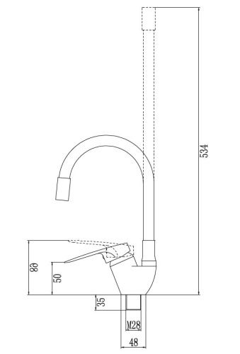 Смеситель для кухни Fmark FM4104-01 на мойку хром - фото 2