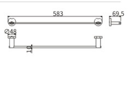 Полотенцедержатель CeramaLux Loft 53908