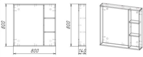 Зеркало Grossman Фалькон 208003 80х80 подвесное - фото 4