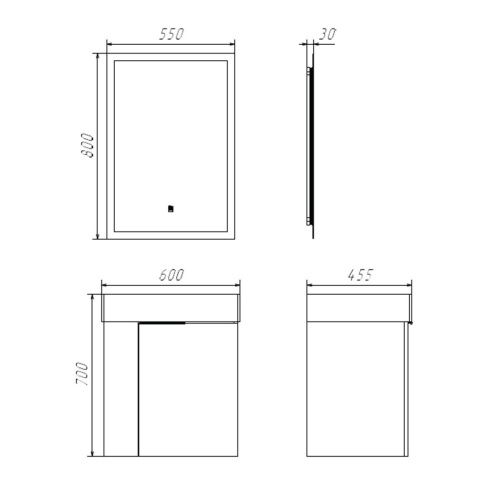 Тумба с раковиной Comforty Асти 00-00019191CF 60х50 подвесная цвет серый - фото 2