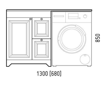 Тумба под раковину Corozo Леон SD-00000726 70х50 напольная цвет белый