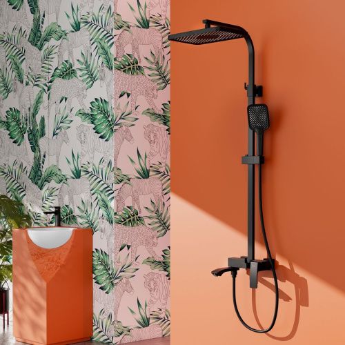 Душевая стойка Raglo R01 R01.24.06 настенная цвет черный - фото 3