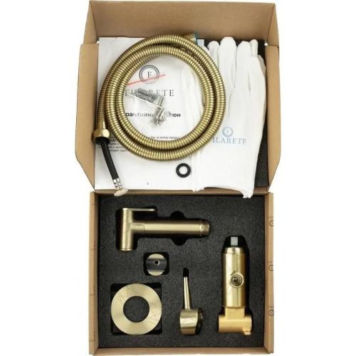 Гигиенический душ со смесителем Filarete Roun FL100MG золото - фото 4